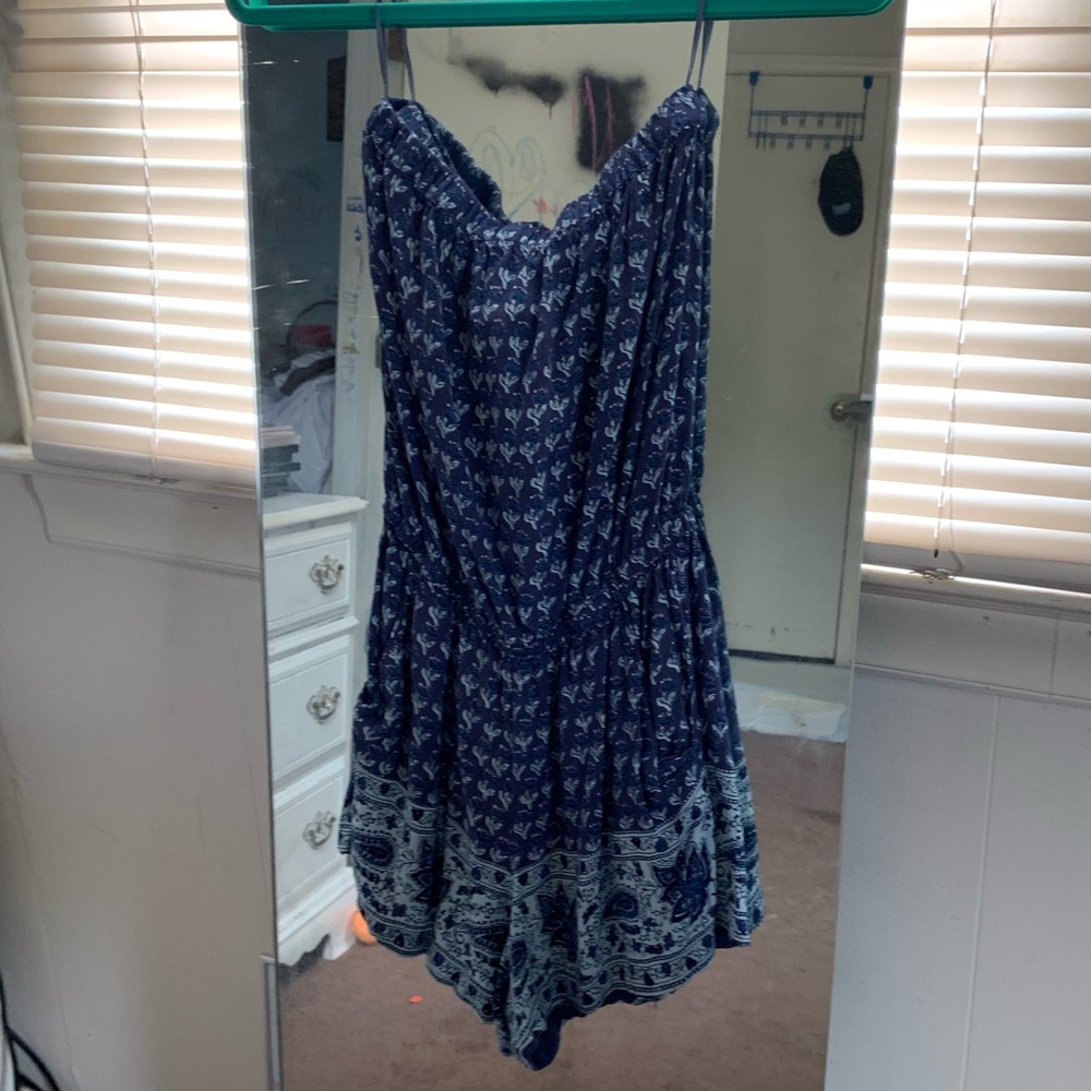 Strapless romper
